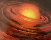 Rappresentazione pittorica della nebulosa solare primordiale
